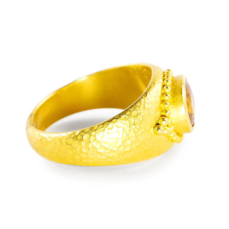 "Gypsy" Band Ring (Yellow Sapphire, 18k, 22k Gold)