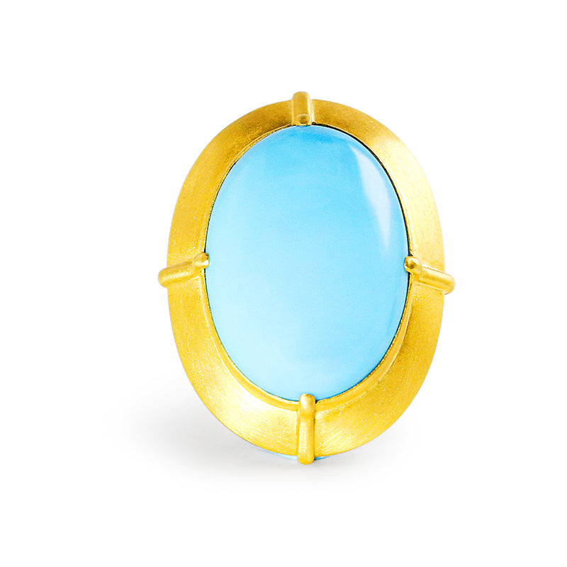 "Rita" Ring (Sleeping Beauty Turquoise, 22k Gold)