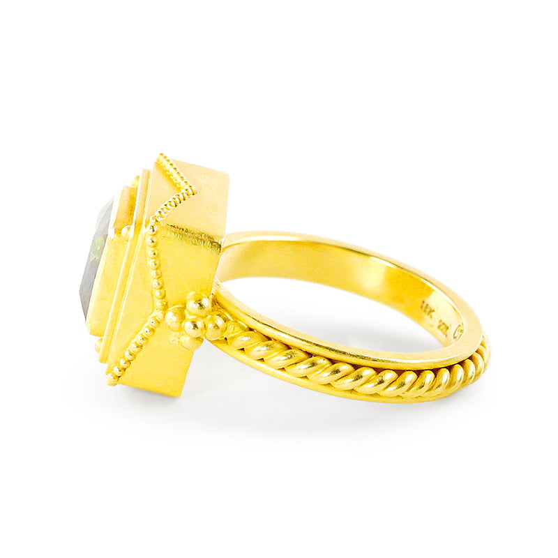 "Cairo" Ring (Sphene, 22k Gold)