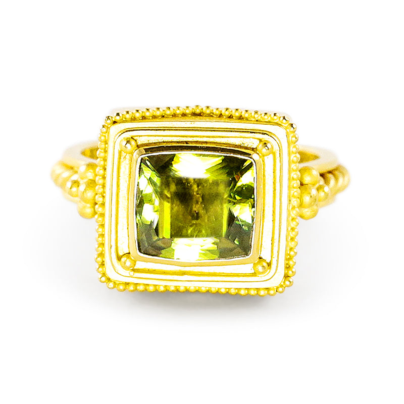 "Cairo" Ring (Sphene, 22k Gold)