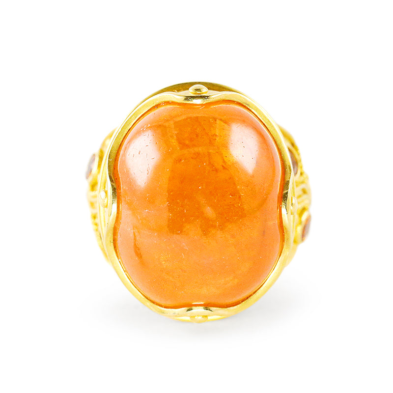 "Klimt" Ring (Mandarin Garnet, 22k Gold)