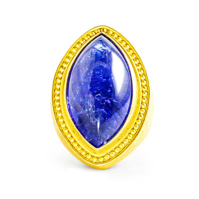 "Futbol" Ring (Tanzanite, 22k Gold)