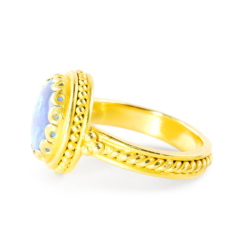 "Deidre" Ring (Australian Opal, 22k Gold)