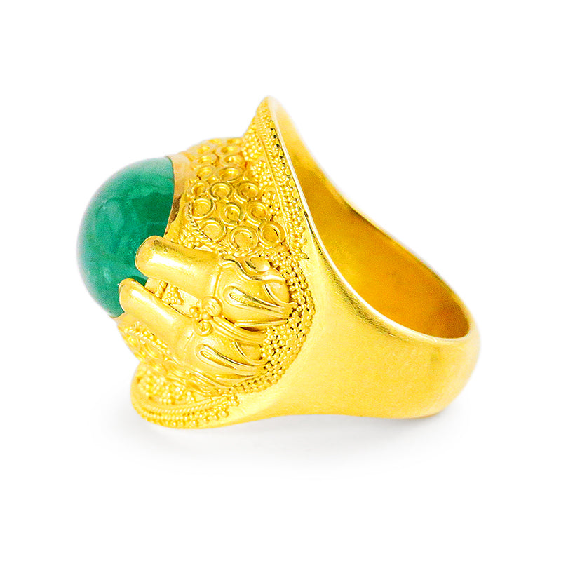 "Ramses" Ring (Emerald, 22k Gold)