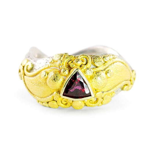 "Glastonbury" (Ruby, 22k Gold, Sterling Silver)