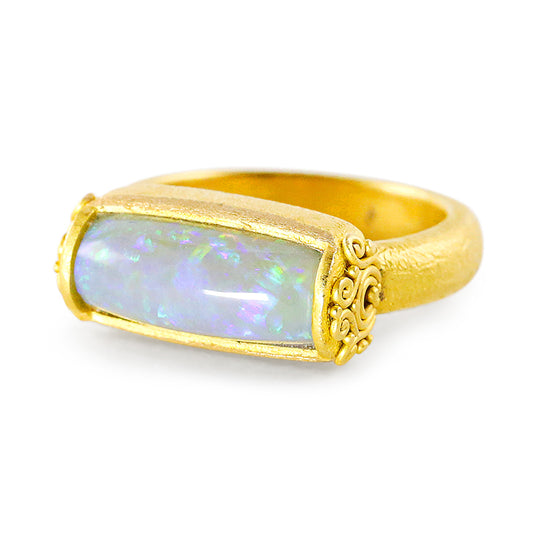 "Asri" Ring (Australian Opal, 22k Gold)