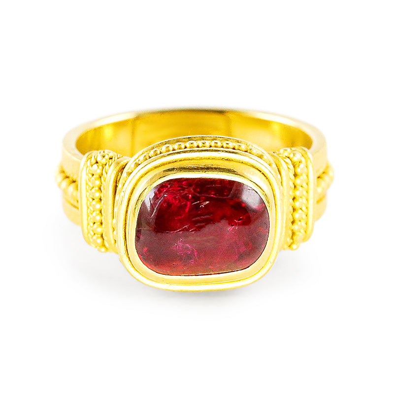 "Isis" Ring (Red Spinel, 22k Gold)