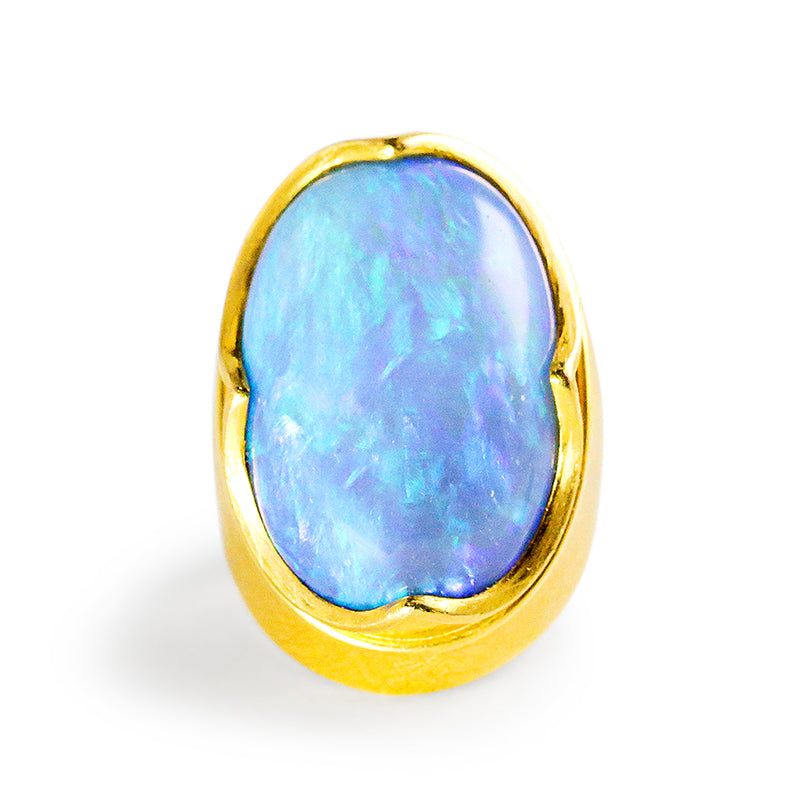 "Vladimir" Ring (Lightning Ridge Australian Opal, 22k Gold)