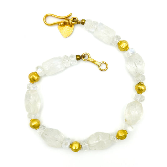 "Moonlight" Bracelet (Moonstone, 22k, 18k Gold)