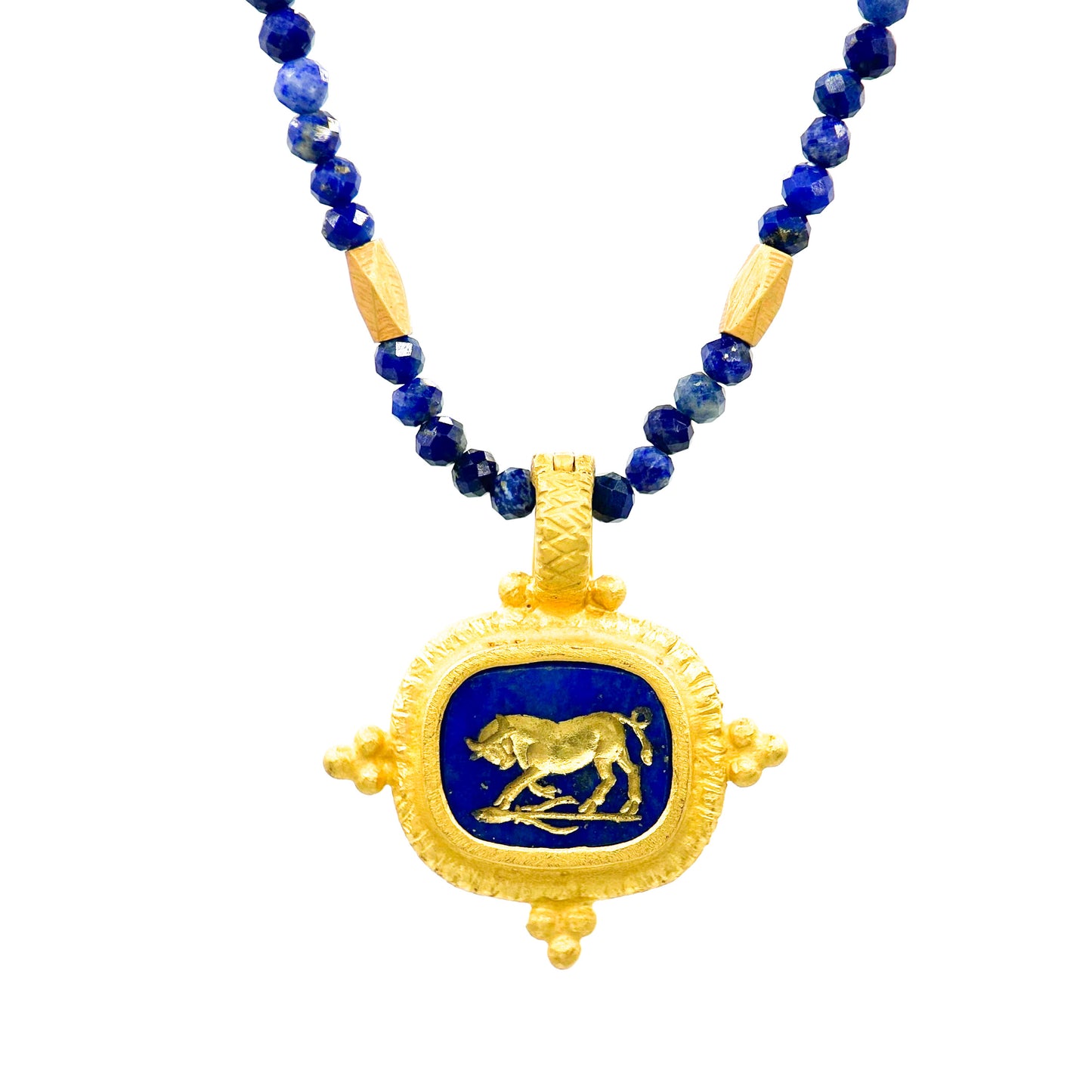 "Romanus" Pendant (Lapis Lazuli, 22k, 18k Gold)