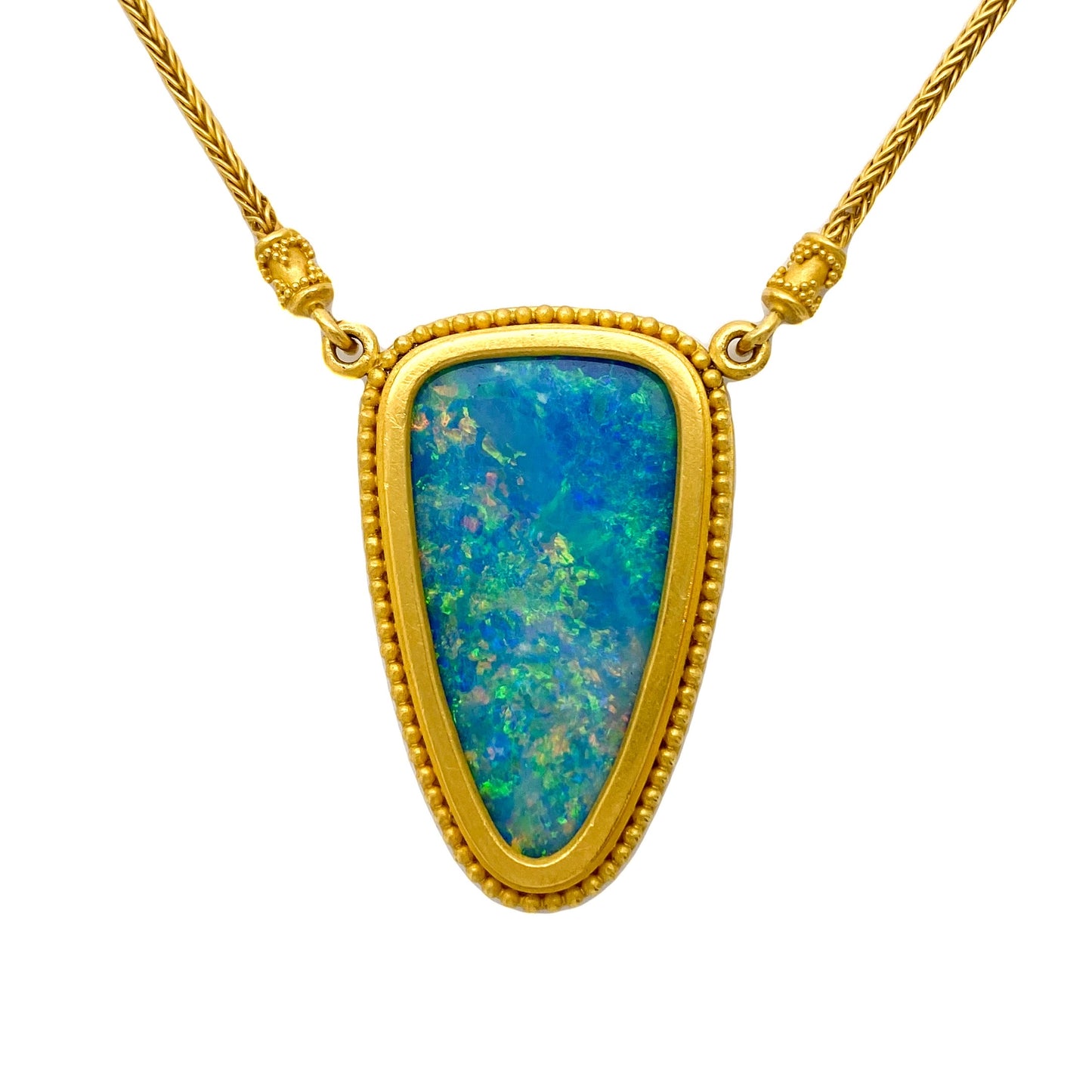"Pelekas" Necklace (Australian Opal, 22k Gold) SOLD--MAY ORDER