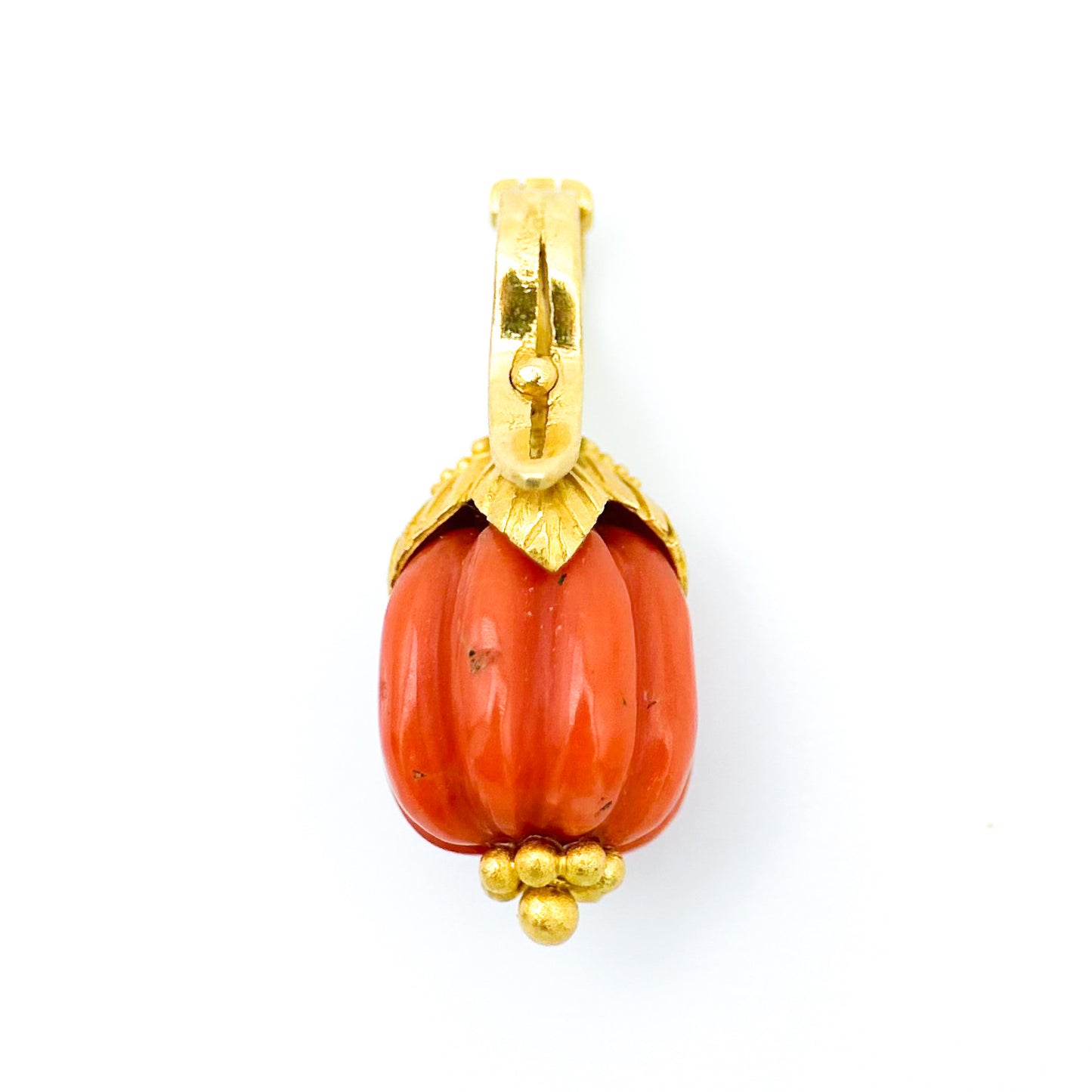 "Sri Lanka" Pendant (Italian Coral, 22k, 18k Gold)