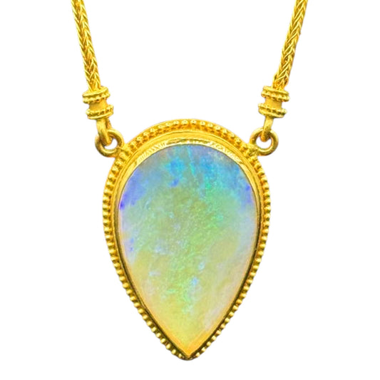 "Pelekas" Necklace (Australian Opal, 22k Gold)