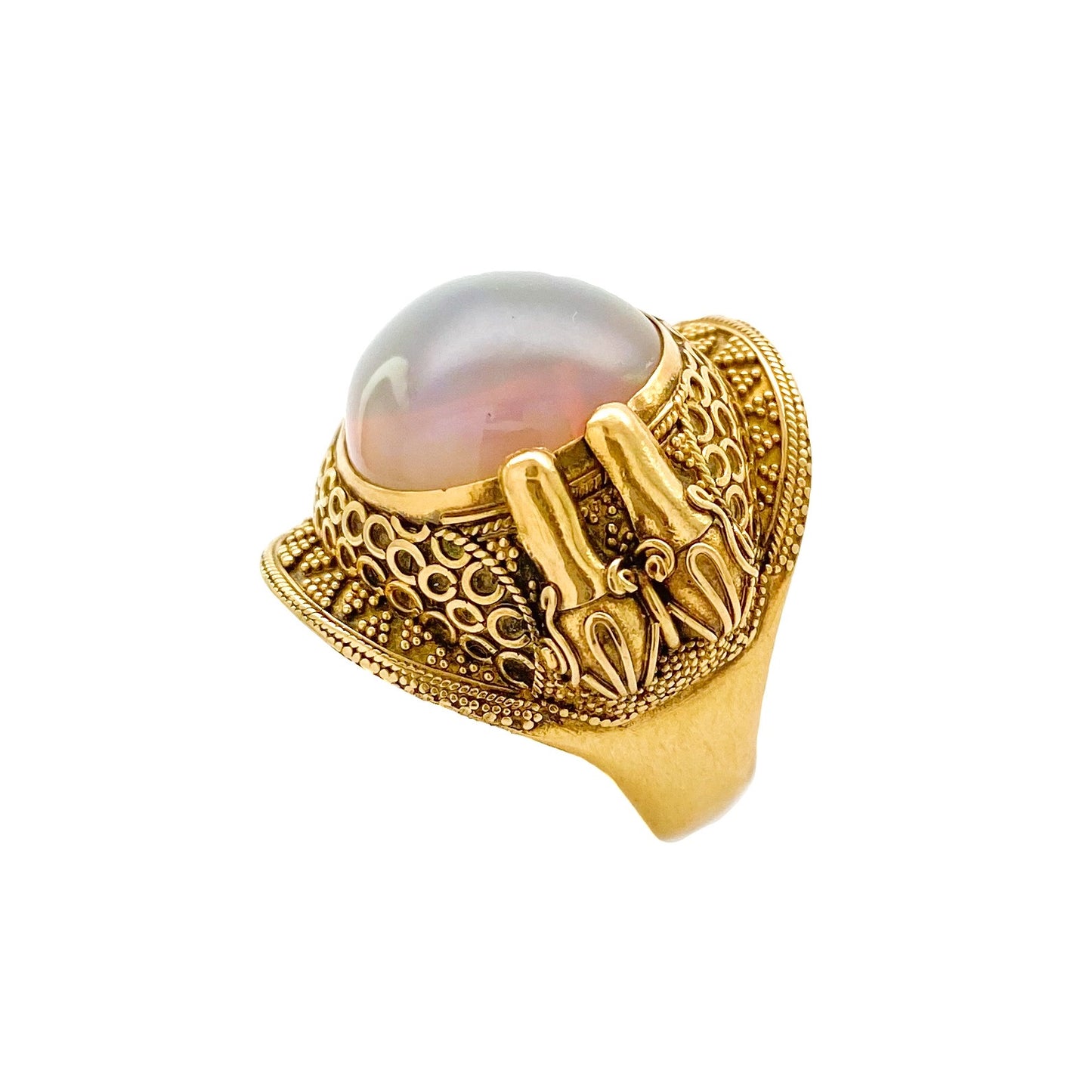 "Ramses" Ring (Ethiopian Opal, 22k Antiqued Gold) SOLD--MAY ORDER