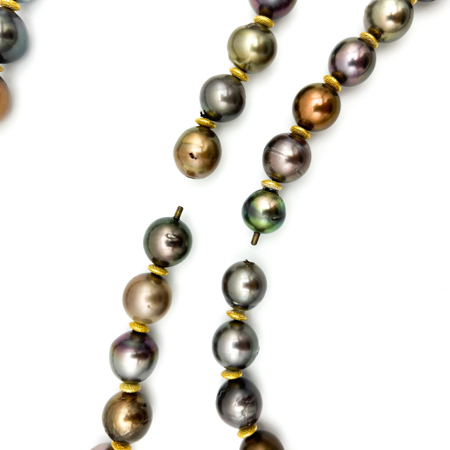 "Lorokidul" Pearl Necklace (Multicolor Tahitian Pearls with Mystery Clasp)