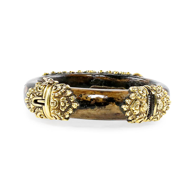 "Tata Bali" Bracelet (Black Coral and 18k Gold)