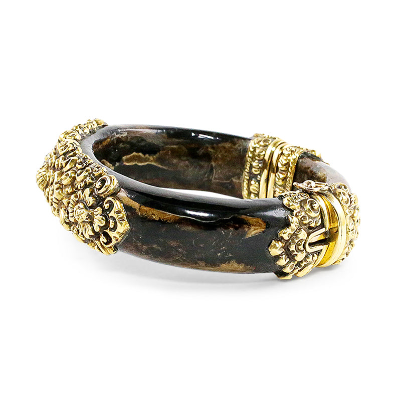 "Tata Bali" Bracelet (Black Coral and 18k Gold)