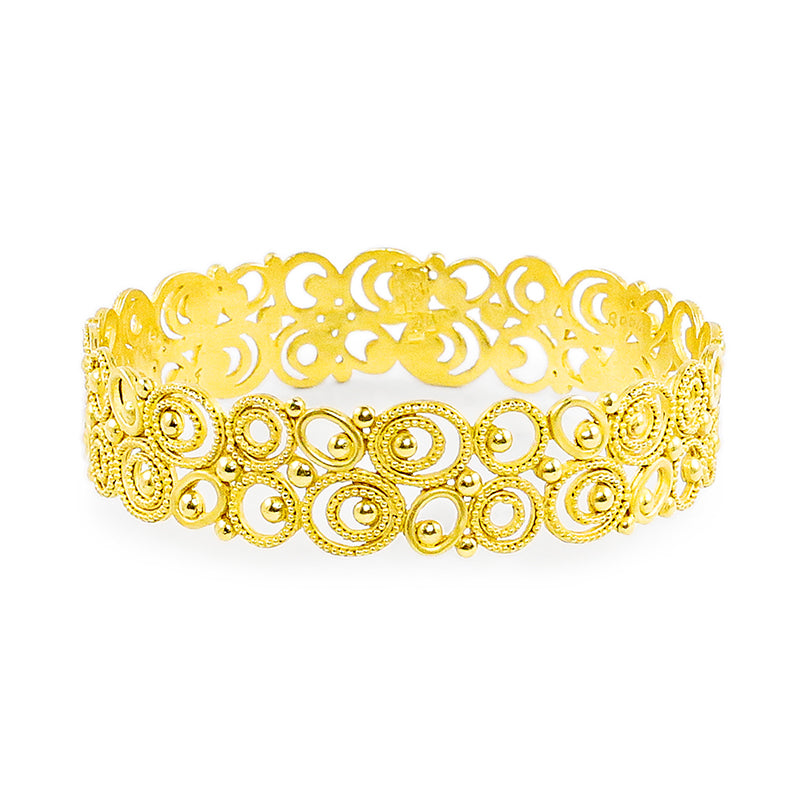"Dune" Bangle Bracelet (18K and 22K Gold)