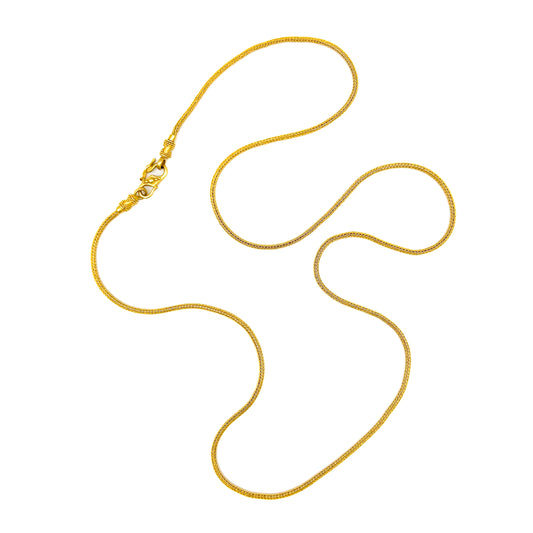 "Round Wheat" Chain Necklace (22k, 18k Gold)