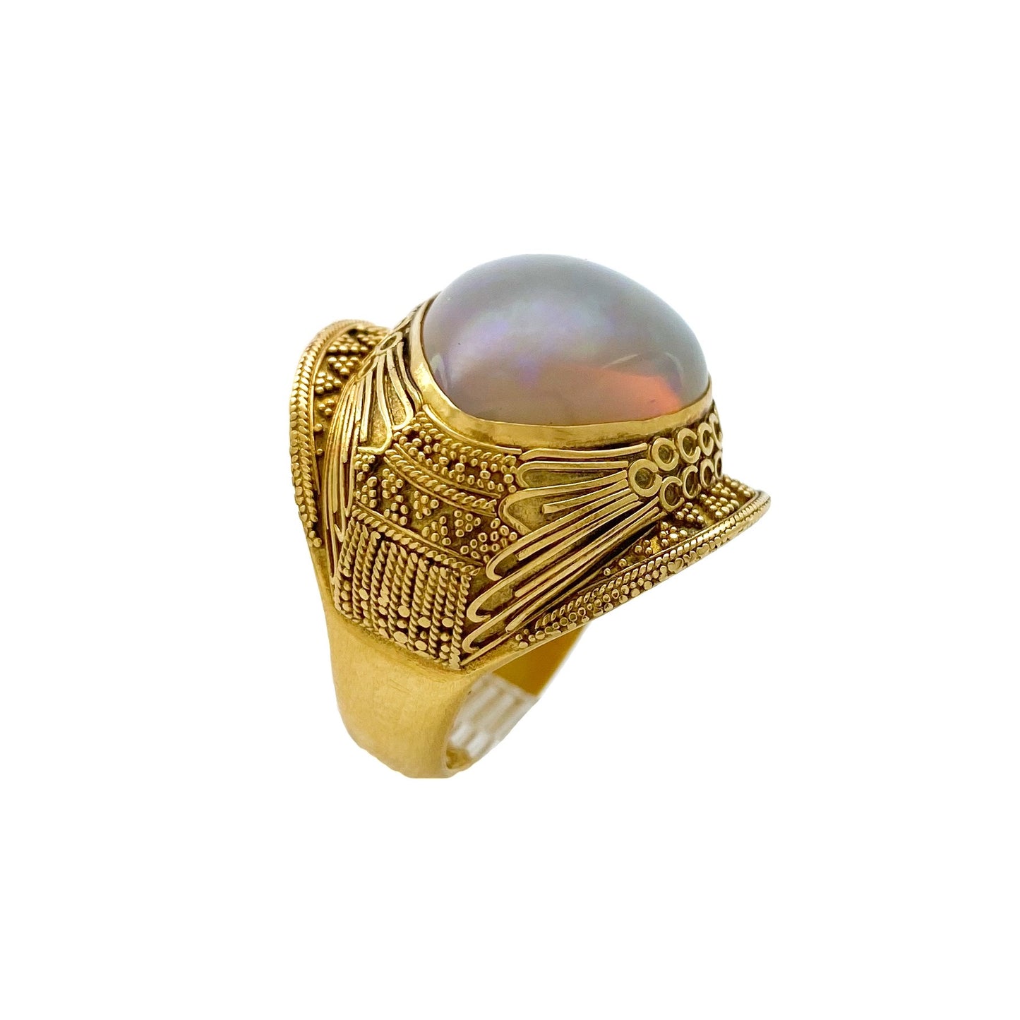 "Ramses" Ring (Ethiopian Opal, 22k Antiqued Gold) SOLD--MAY ORDER