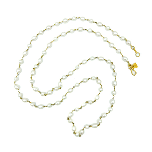 "Winona" Necklace/Bracelet (Cultured Freshwater Pearls, 18k Gold)