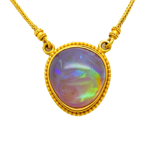 "Pelekas" Necklace (Ethiopian Opal, 22k Gold) SOLD--MAY ORDER