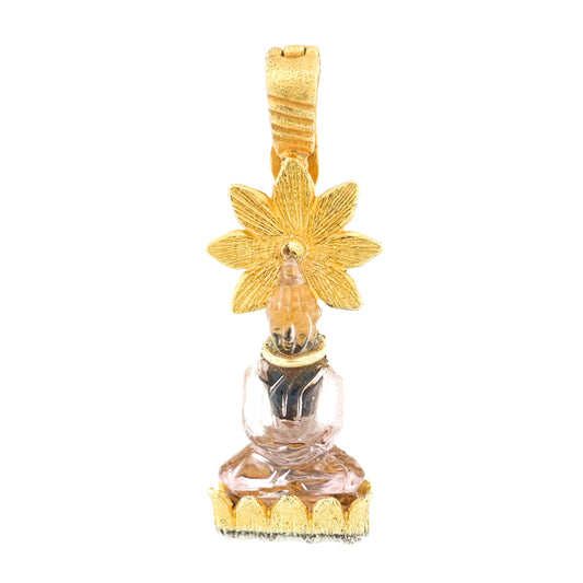 "Moksha Star" Pendant (Morganite, 18k Gold, Sterling Silver)