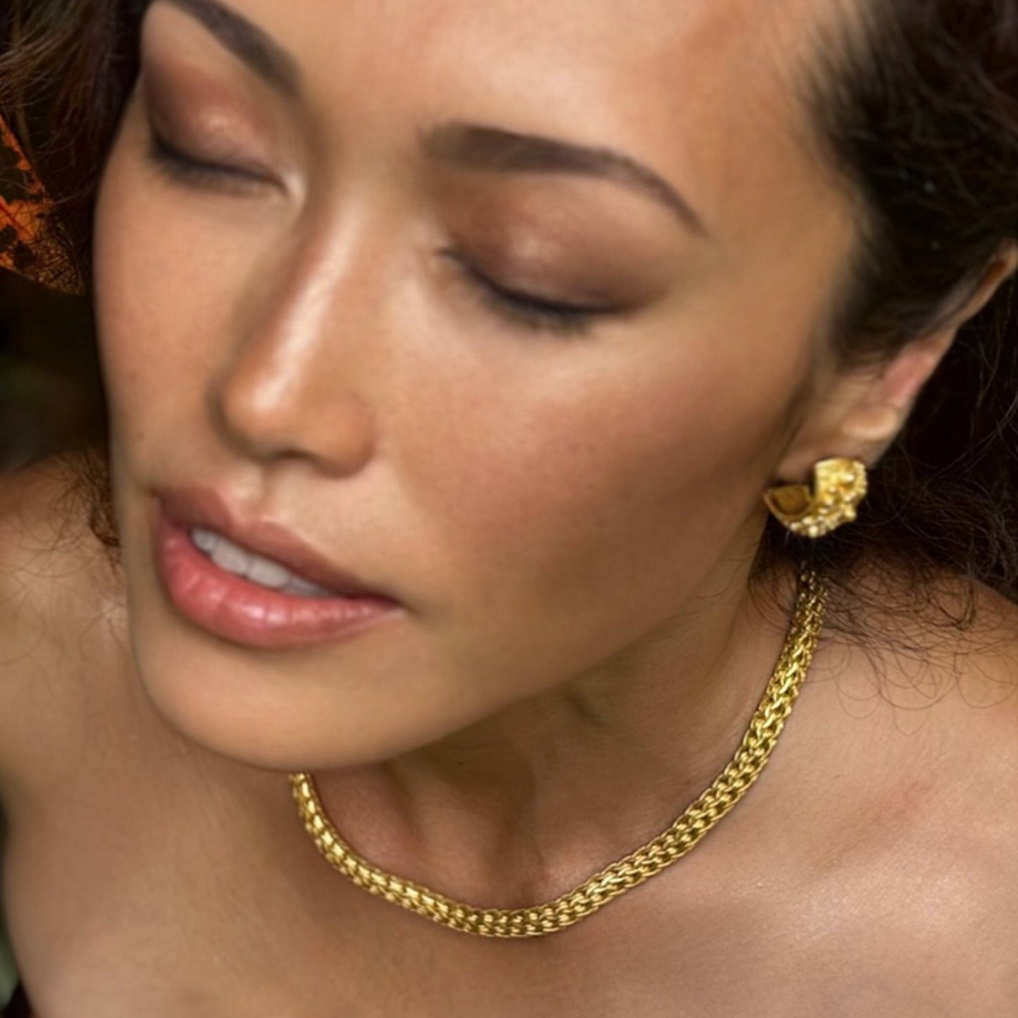 "Lattice" Chain Necklace (18k Gold)