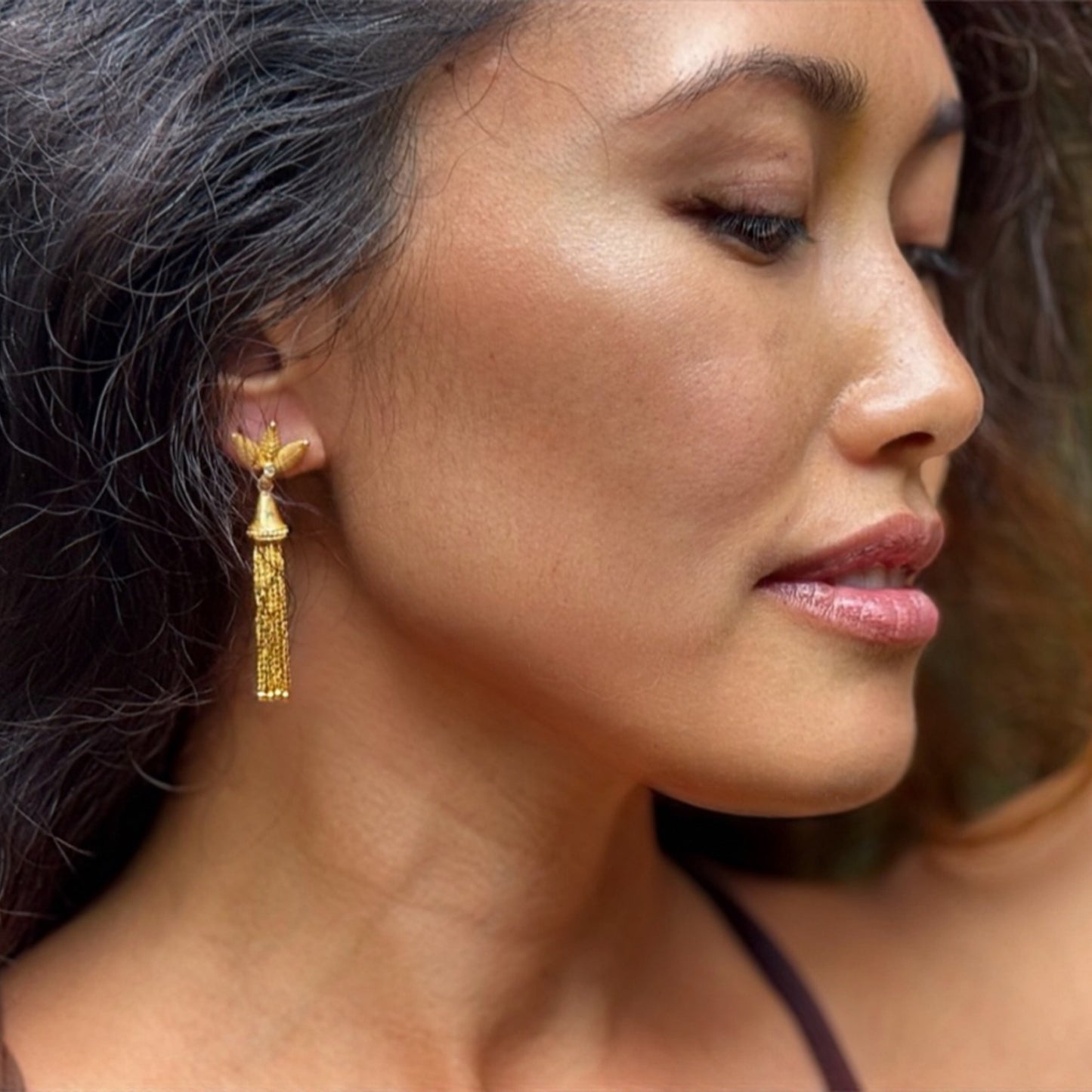 "Jezebel Tassel" Drops for Hook Earrings (Solid 22k Gold)