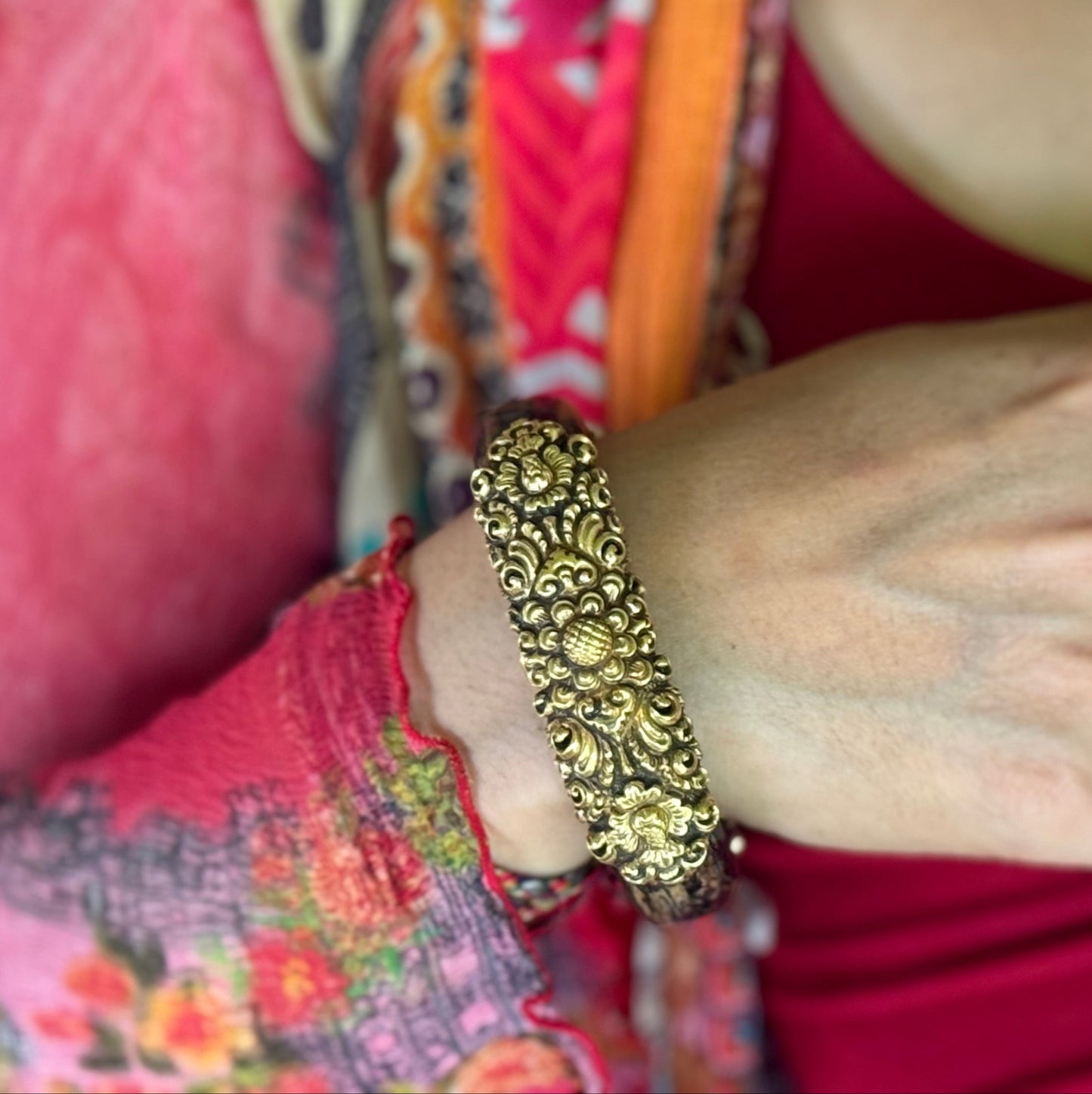 "Tata Bali" Bracelet (Black Coral and 18k Gold)