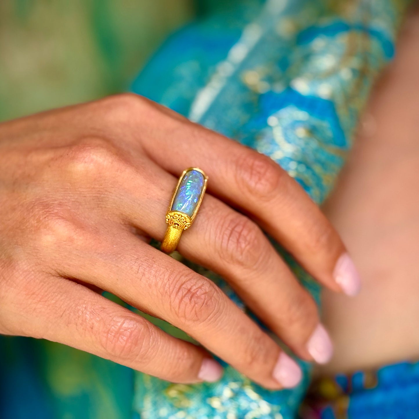 "Asri" Ring (Australian Opal, 22k Gold)