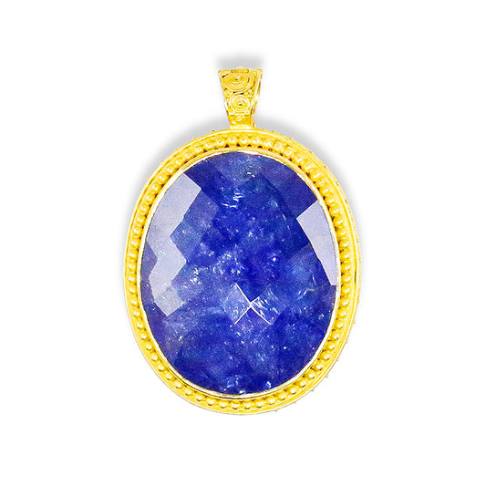"Susie Spiral" Pendant (Tanzanite, 22k Gold)