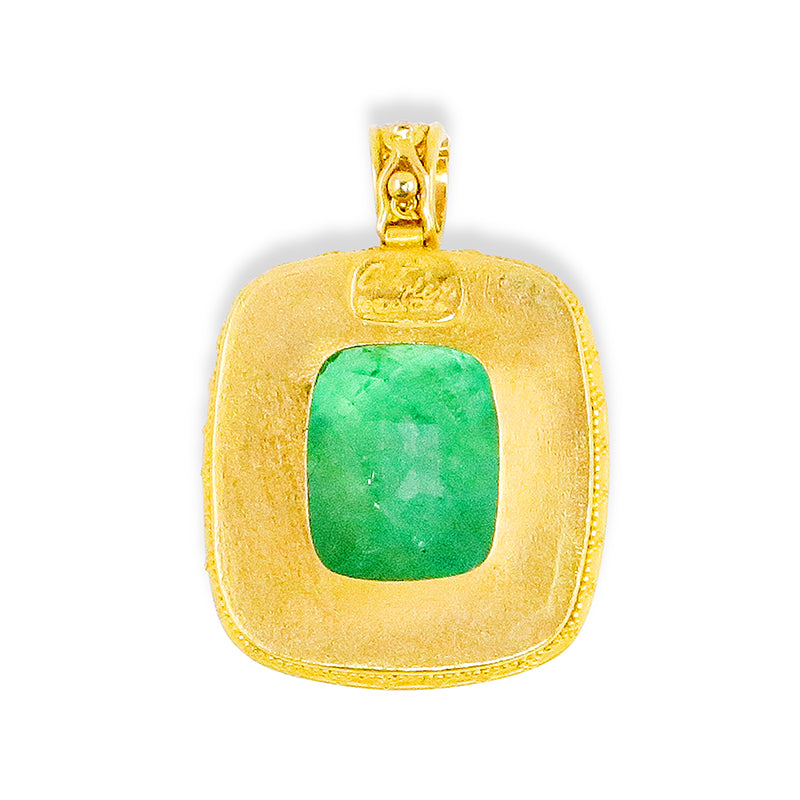 "Susie Spiral" Pendant (Emerald, 22k Gold)