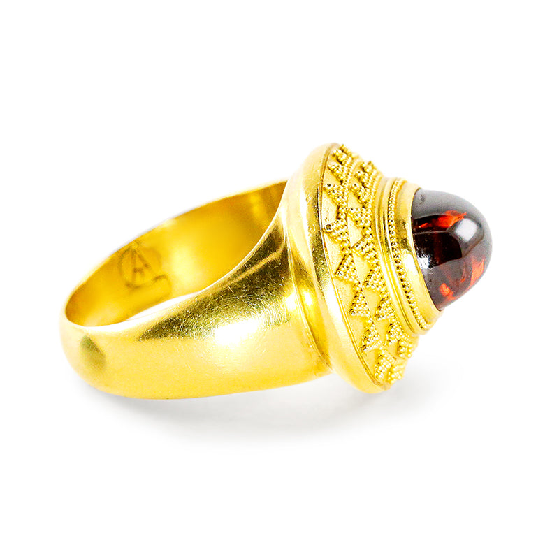 "Terrace" Ring (Golden Zircon, 22k Gold)