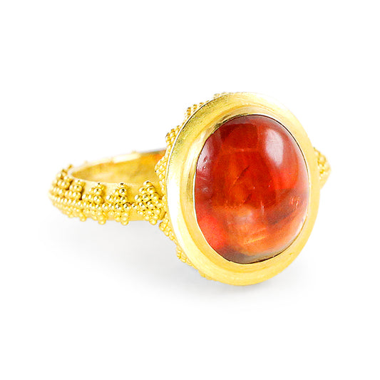 "Cheops" Ring (Hessonite Garnet, 22k Gold)