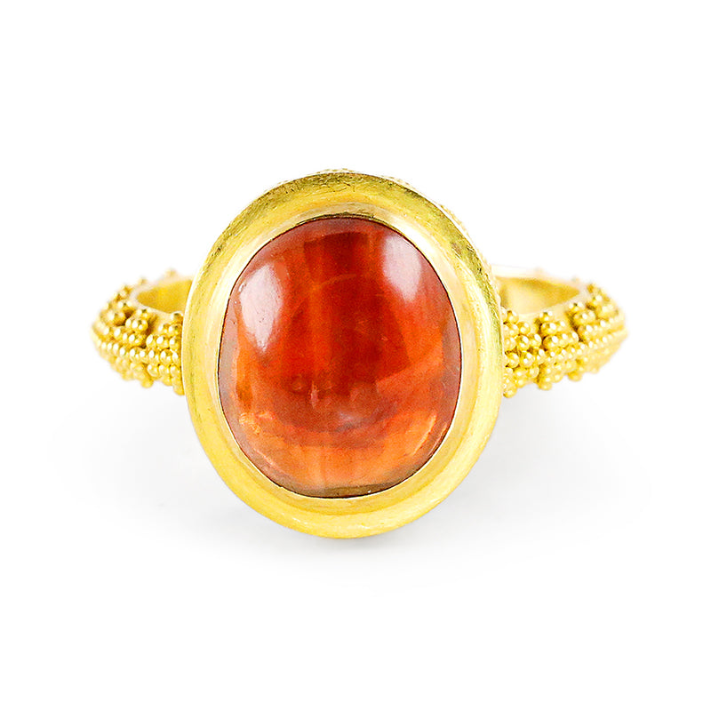 "Cheops" Ring (Hessonite Garnet, 22k Gold)