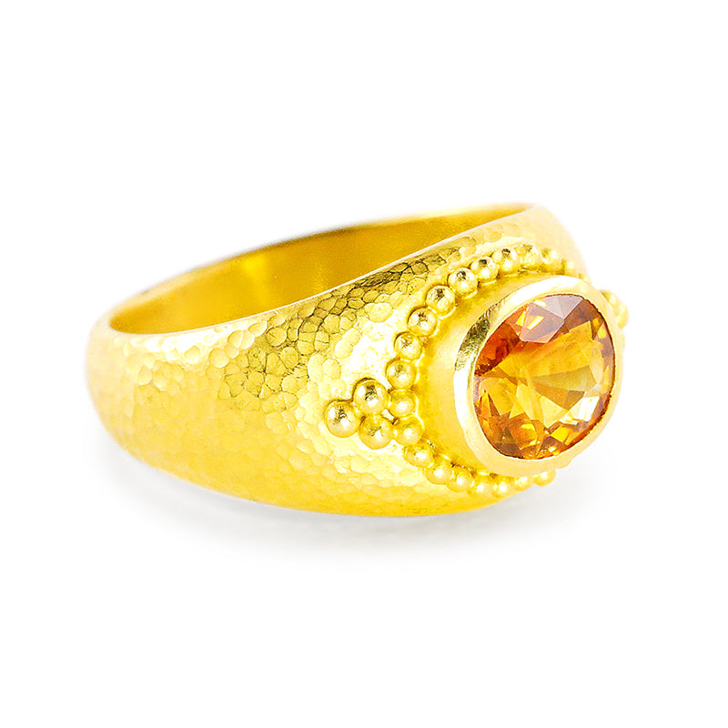 "Gypsy" Band Ring (Yellow Sapphire, 18k, 22k Gold)