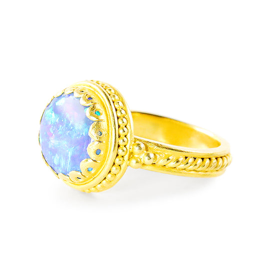 "Deidre" Ring (Australian Opal, 22k Gold)