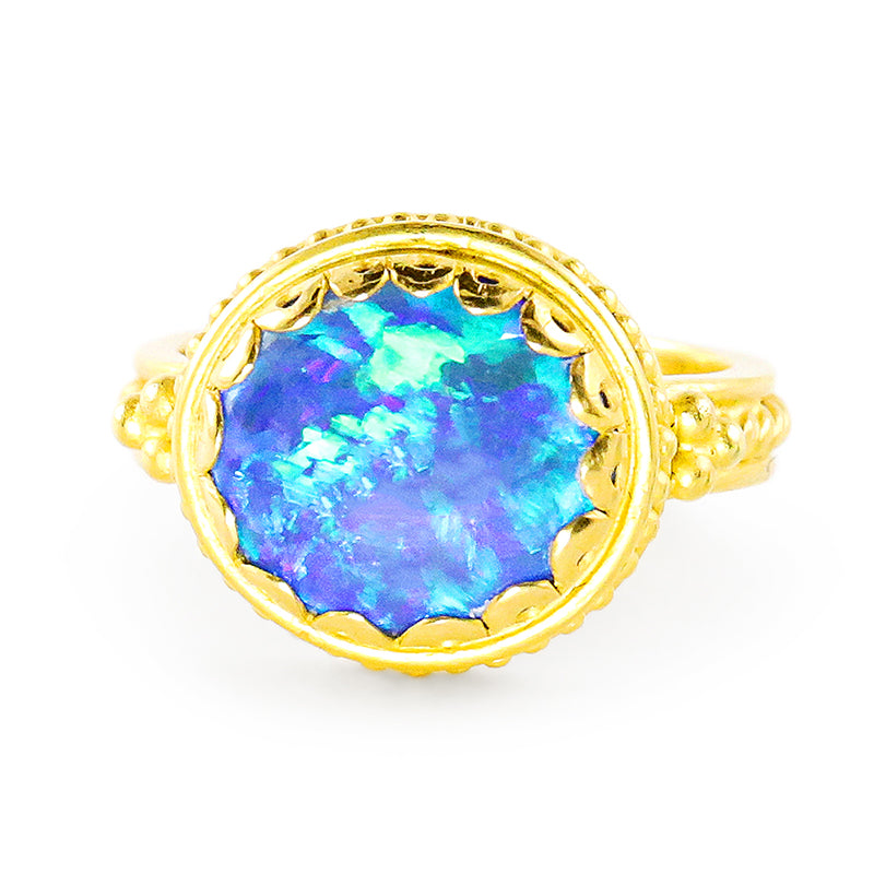 "Deidre" Ring (Australian Opal, 22k Gold)