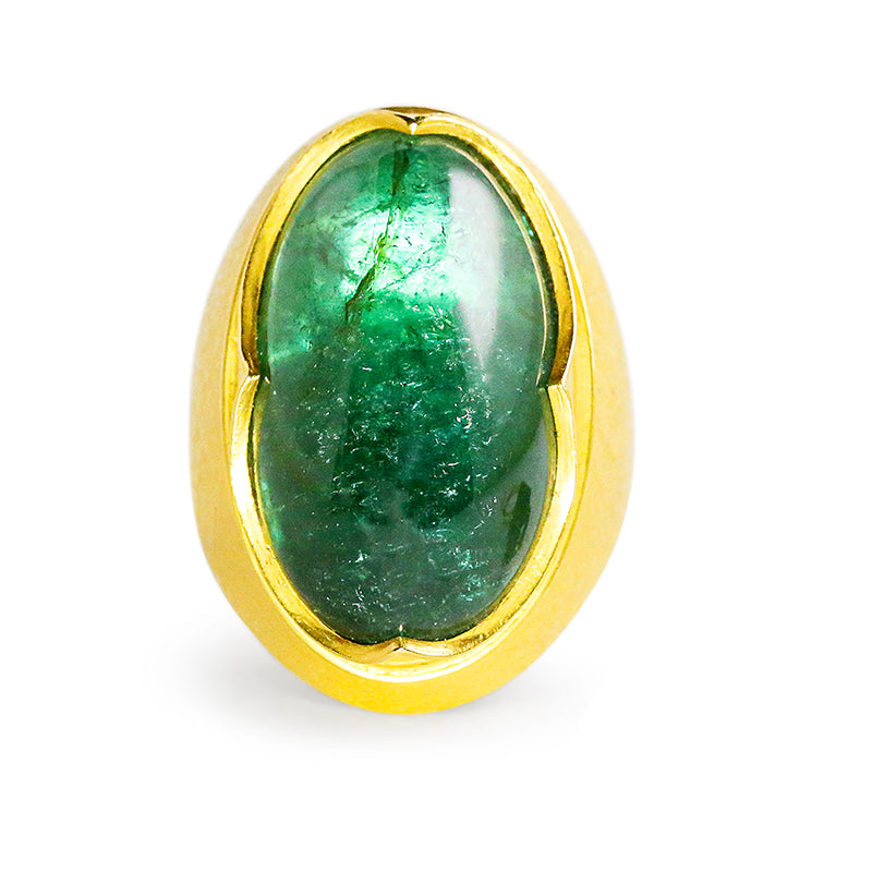 "Vladimir" Ring (Indicolite Blue-Green Tourmaline, 22k Gold)