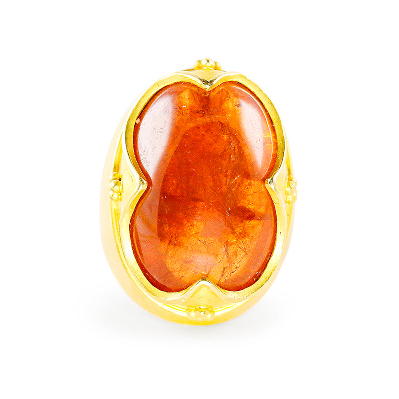 "Vladimir" Ring (Mandarin Garnet, 22k Gold)