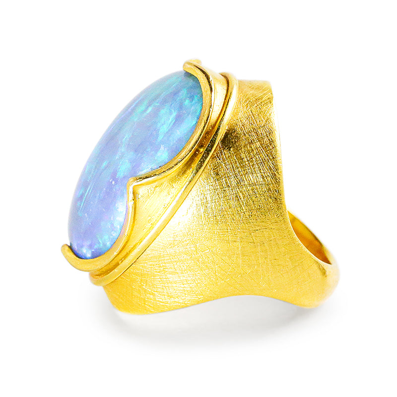 "Vladimir" Ring (Lightning Ridge Australian Opal, 22k Gold)