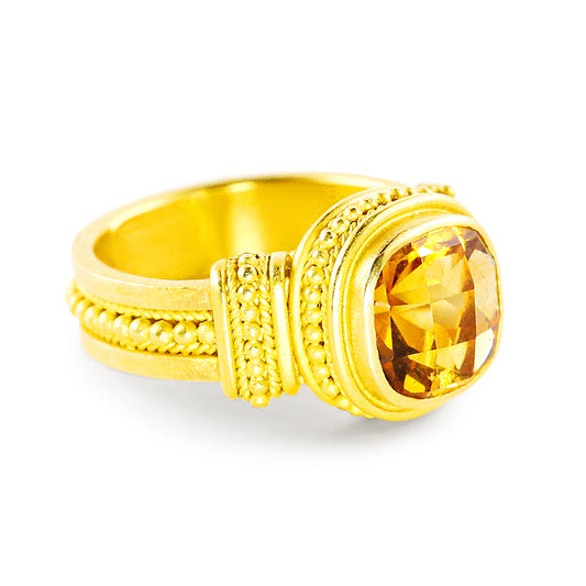 "Isis" Ring (Citrine, 22k Gold)